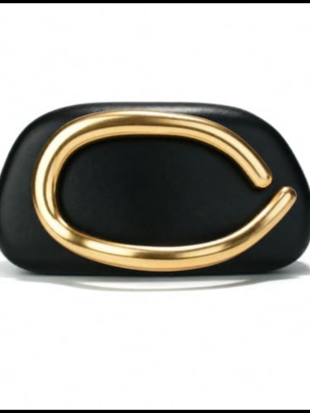 PU Leather Evening Clutch with Chain & Metal Handle Crossbody